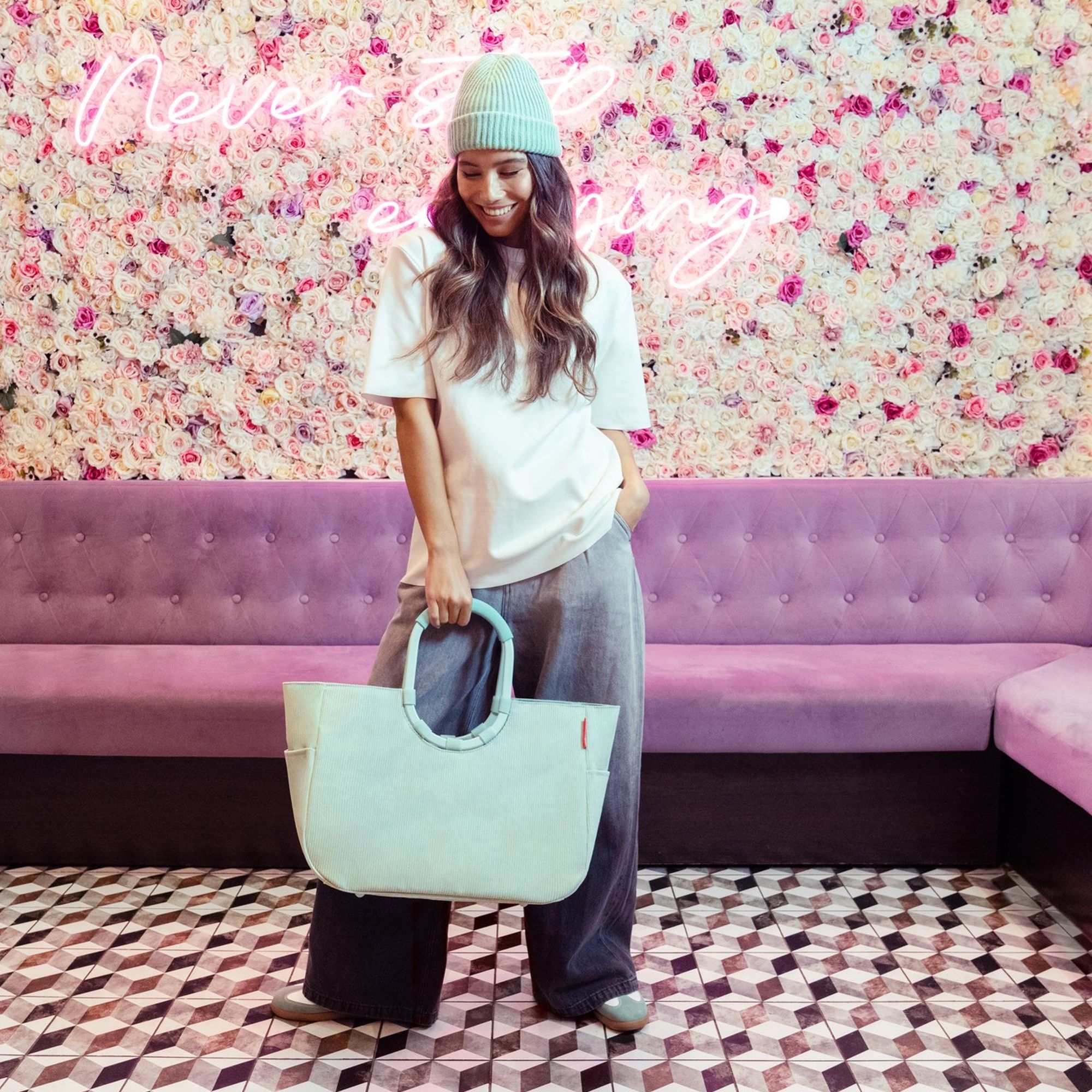 reisenthel - loopshopper L - frame cord mint reisenthel - loopshopper L - frame cord mint