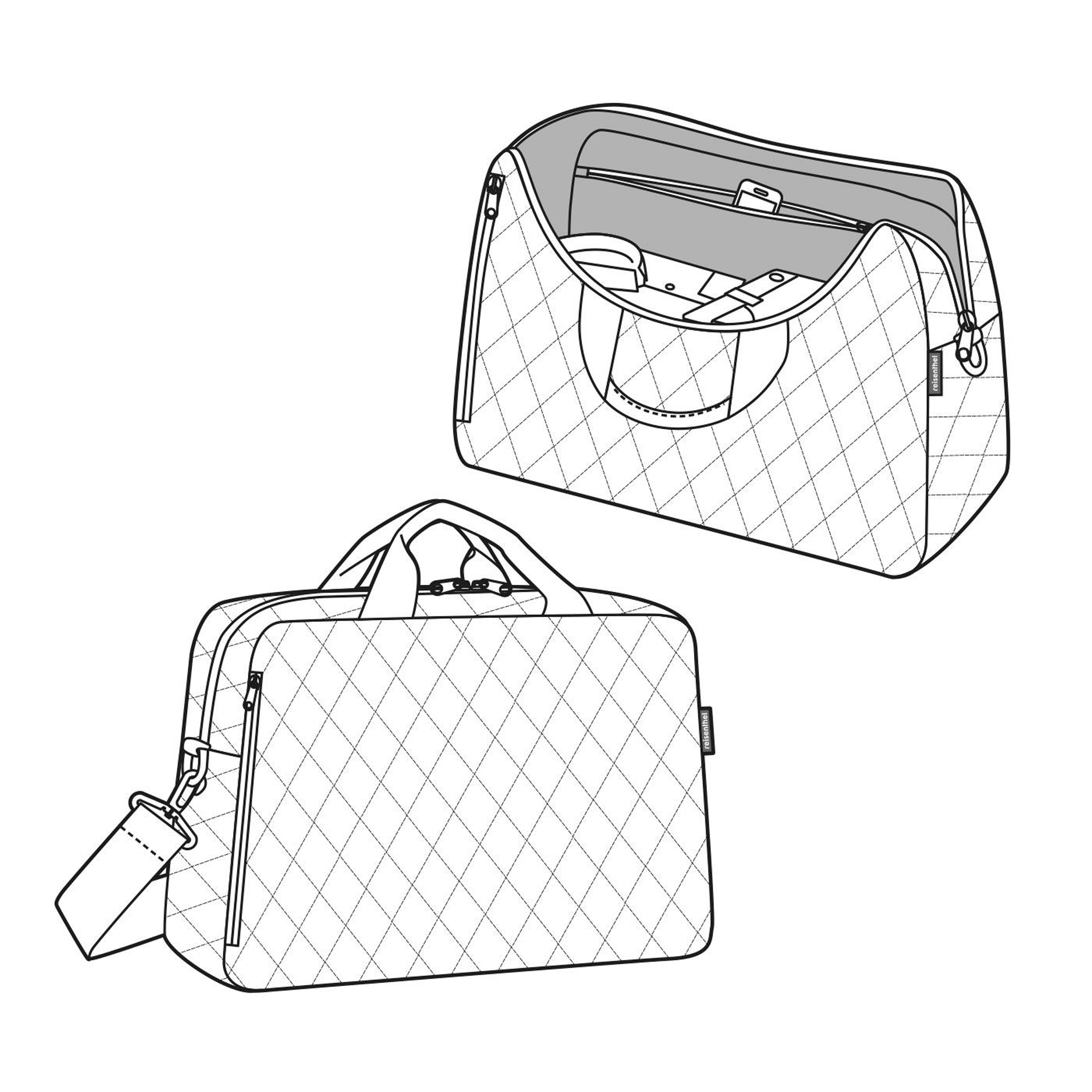 reisenthel - duffelbag M - rhombus black reisenthel - duffelbag M - rhombus black