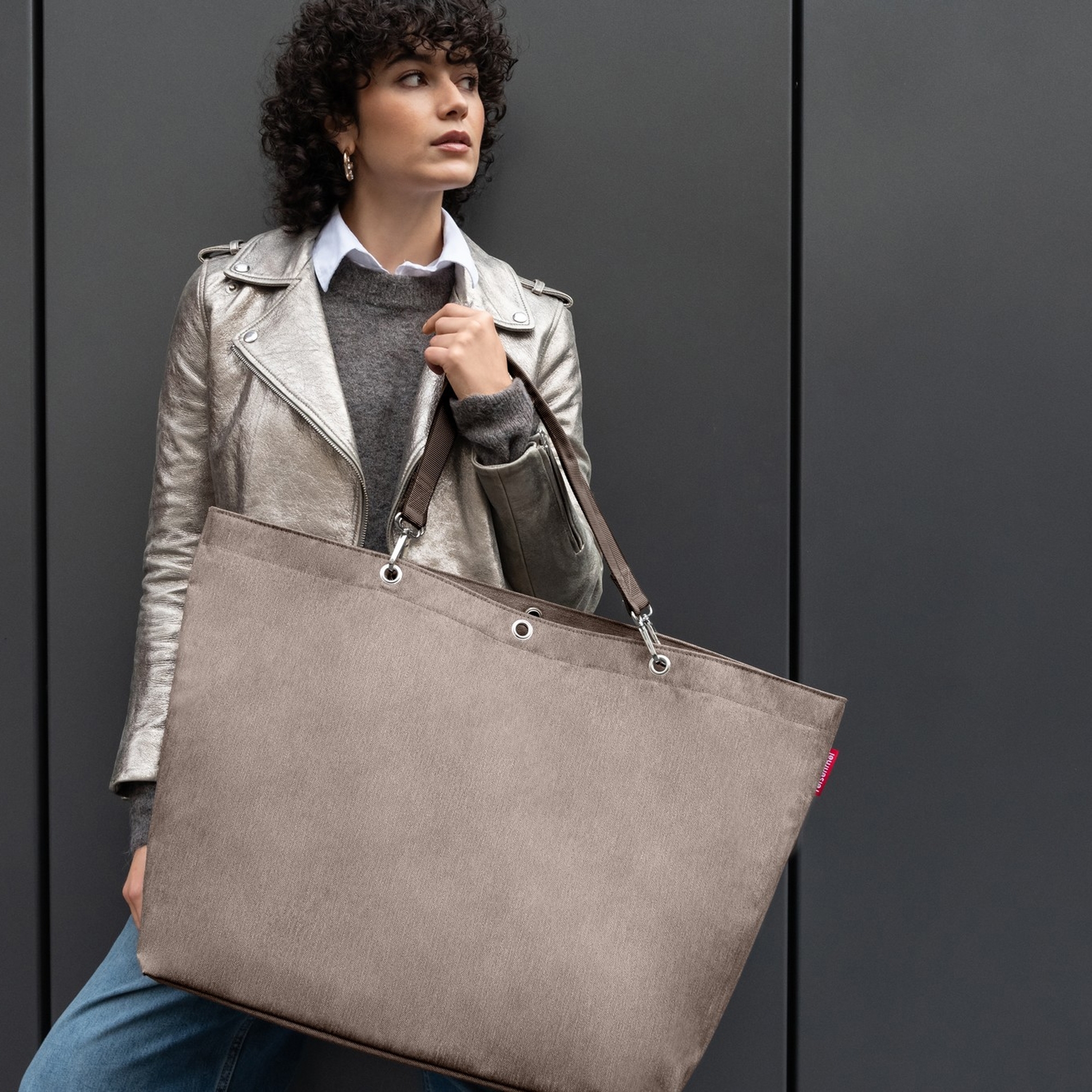 reisenthel - shopper XL - herringbone mokka