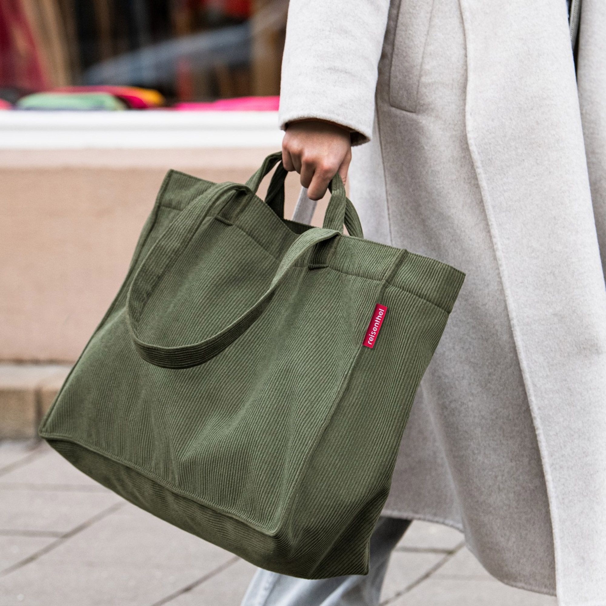 reisenthel - softshopper - cord dark matcha
