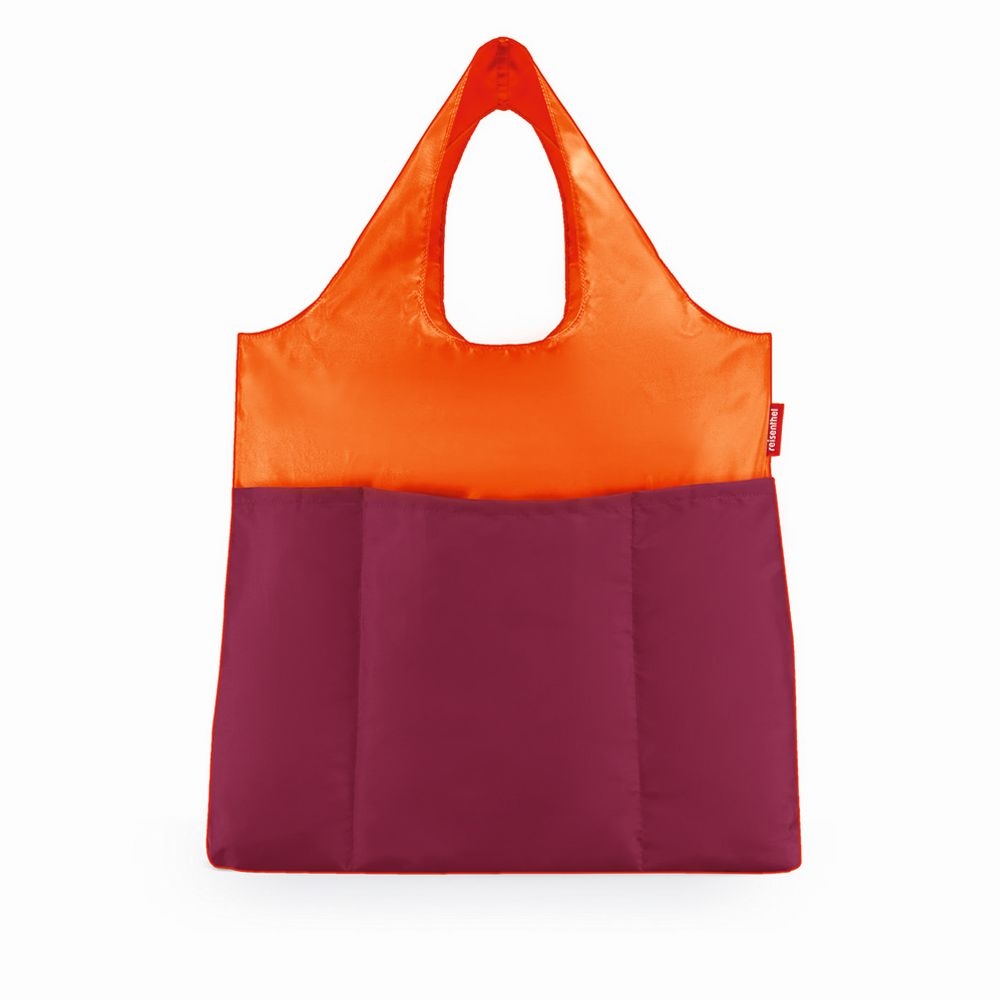 reisenthel - mini maxi shopper plus - orange/bordeaux reisenthel - mini maxi shopper plus - orange/bordeaux