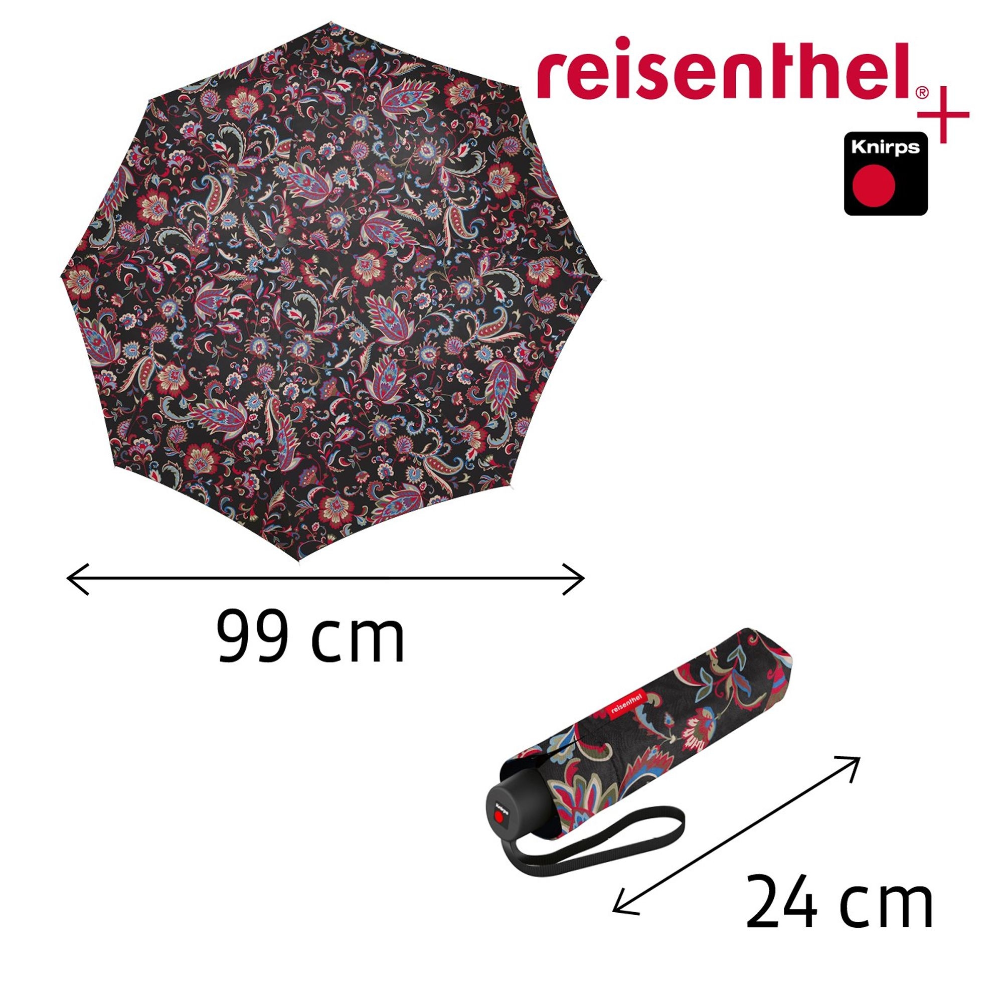 reisenthel - umbrella pocket classic - paisley black reisenthel - umbrella pocket classic - paisley black