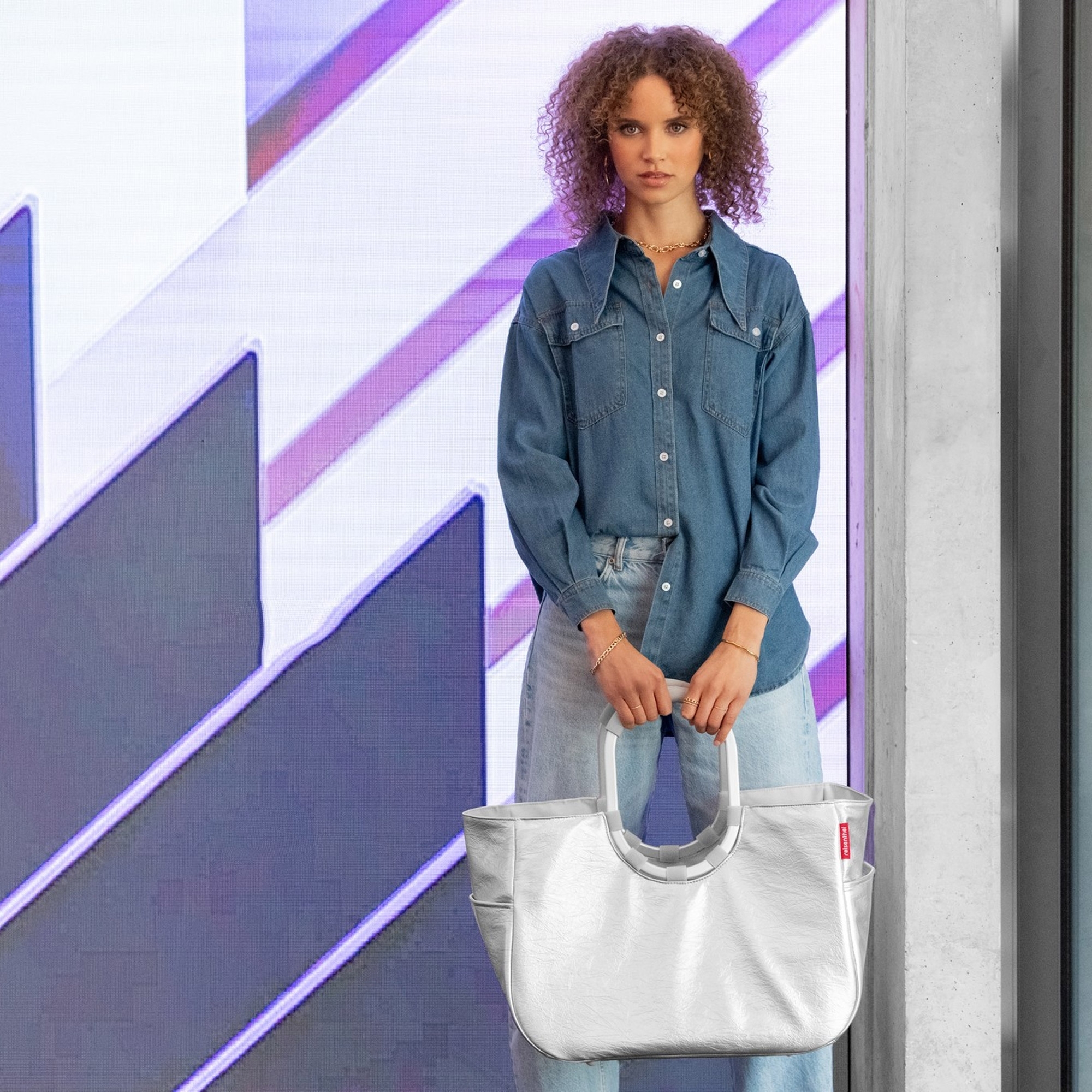reisenthel - loopshopper L - silver crackle