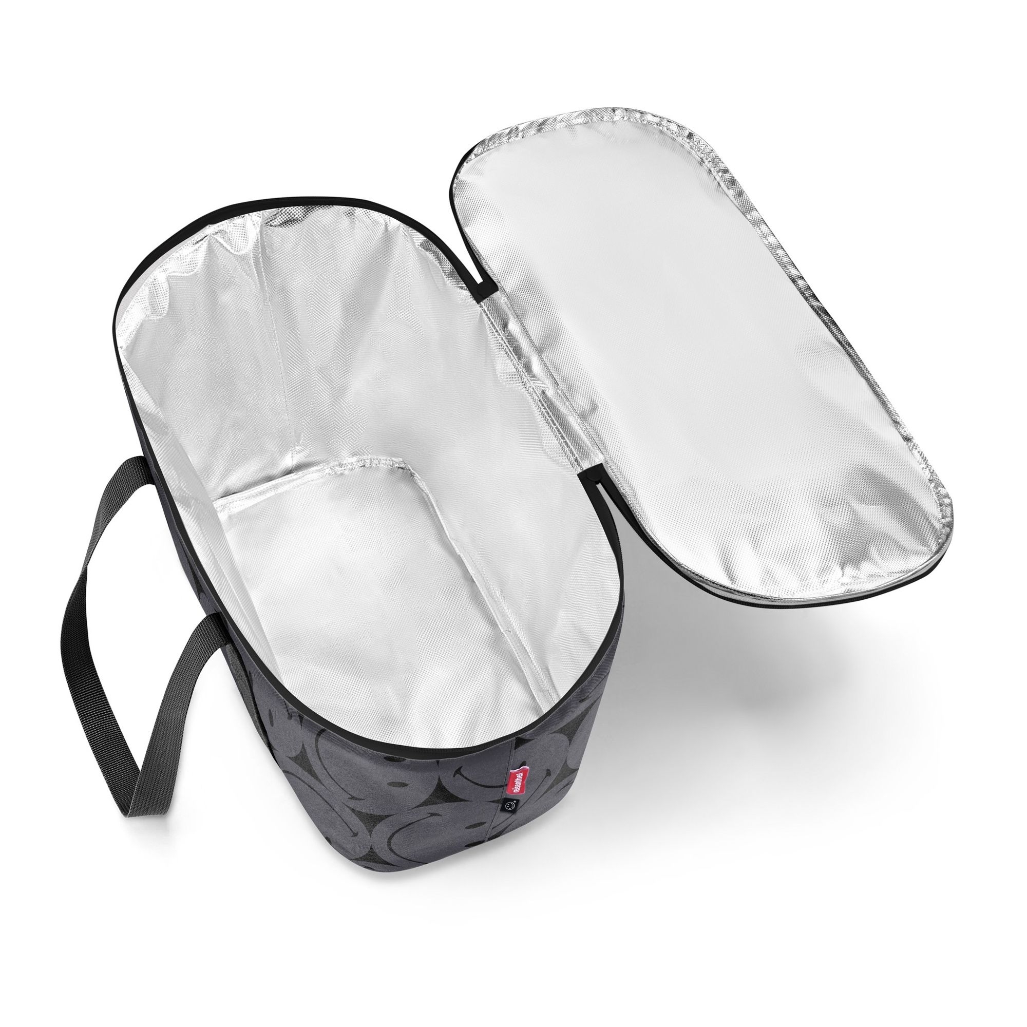 Insulated bag with silver lining and carry handle