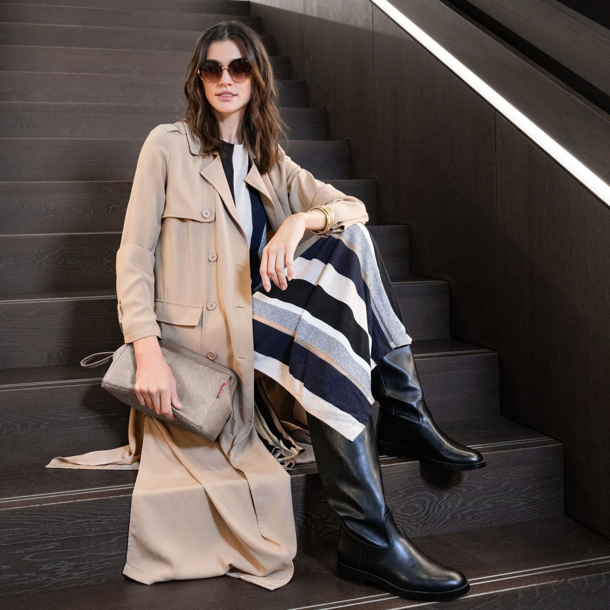 reisenthel - travelcosmetic - herringbone mokka