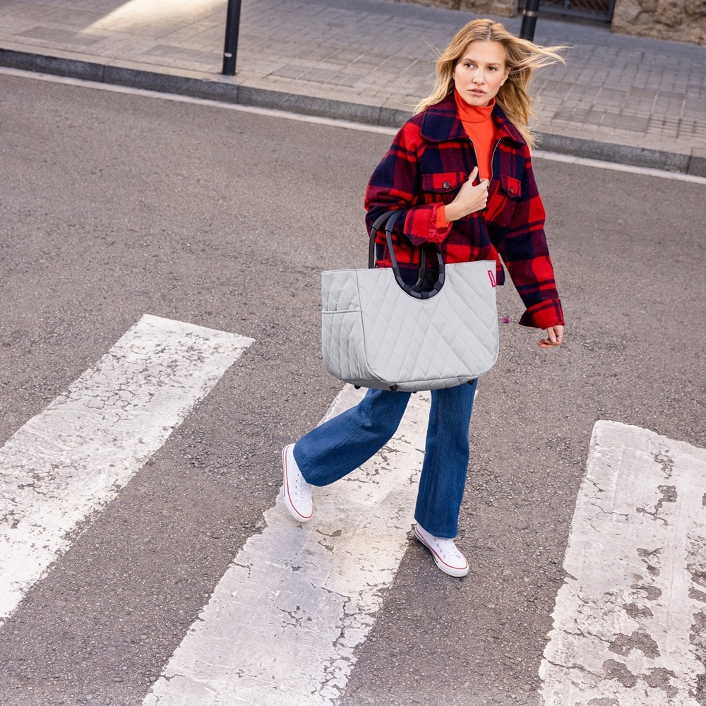 reisenthel - loopshopper L - frame rhombus light grey reisenthel - loopshopper L - frame rhombus light grey