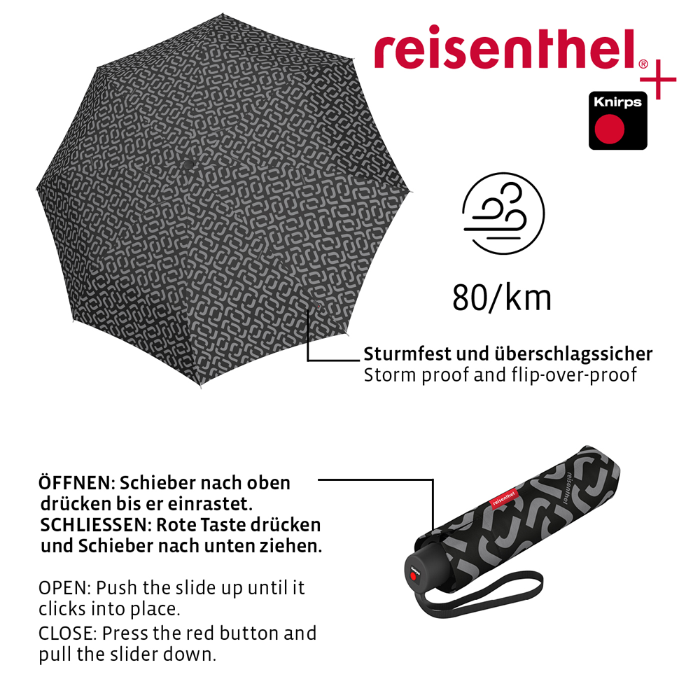 reisenthel - umbrella pocket classic - signature black reisenthel - umbrella pocket classic - signature black