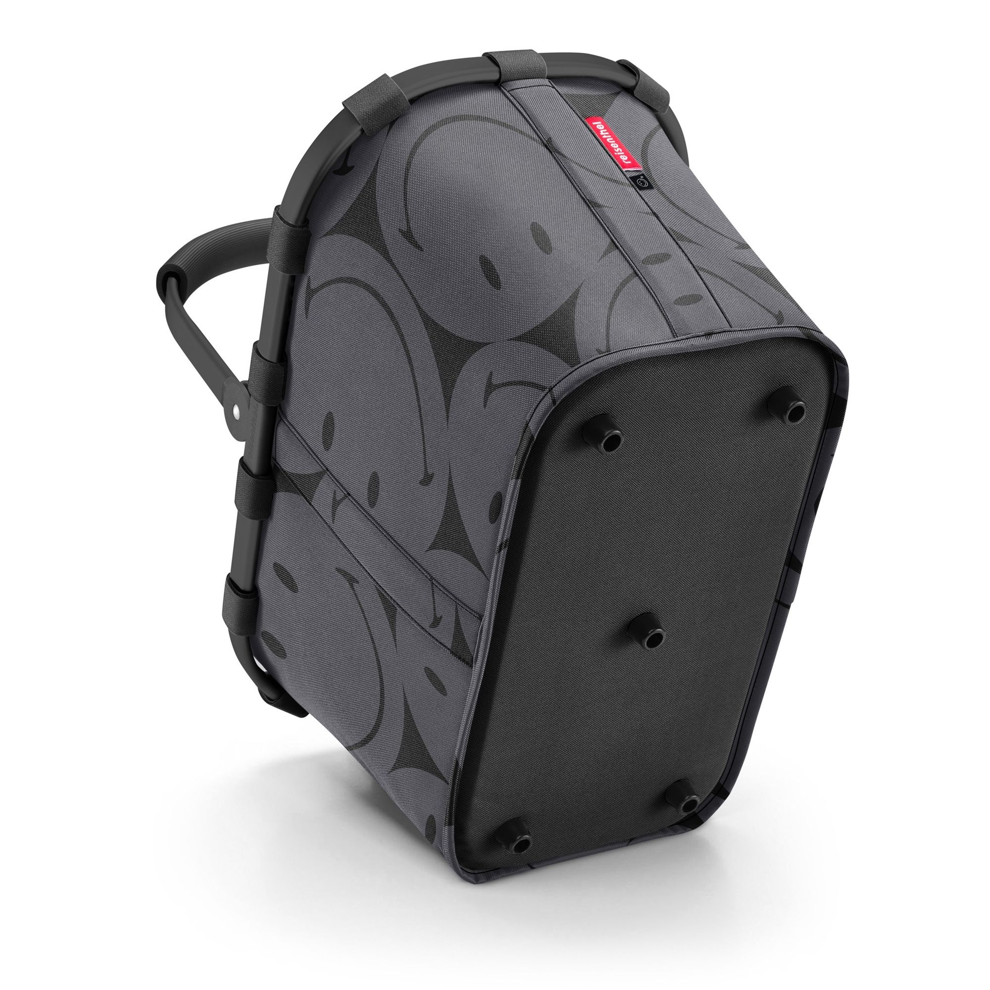 Durable shopping bag with handle and black dot design