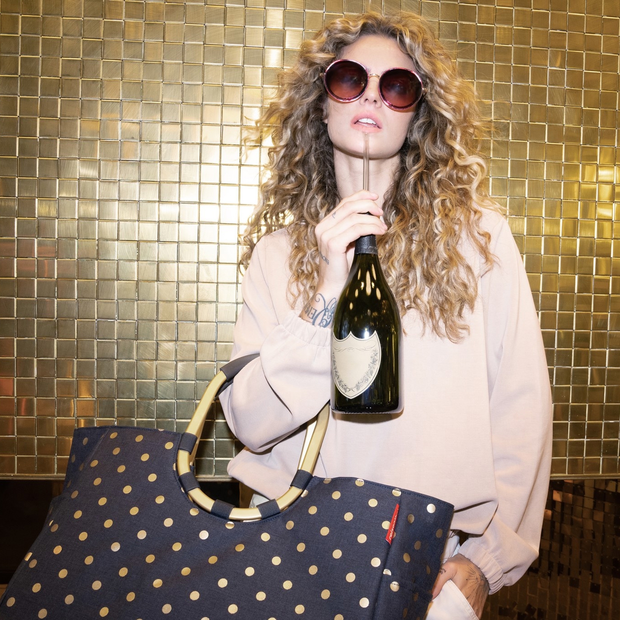 reisenthel - loopshopper L - metallic dots blue reisenthel - loopshopper L - metallic dots blue