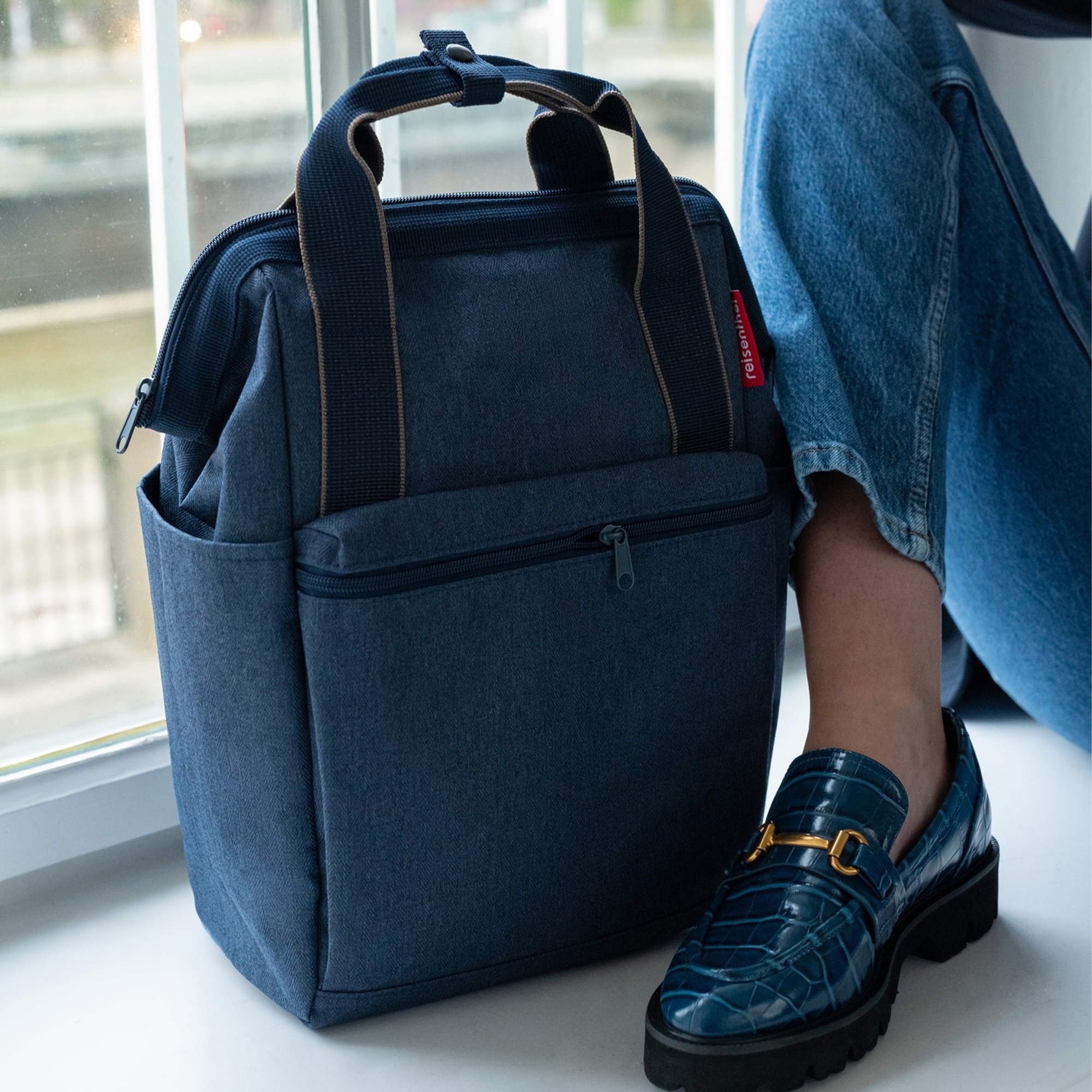 reisenthel - allrounder R - herringbone dark blue reisenthel - allrounder R - herringbone dark blue