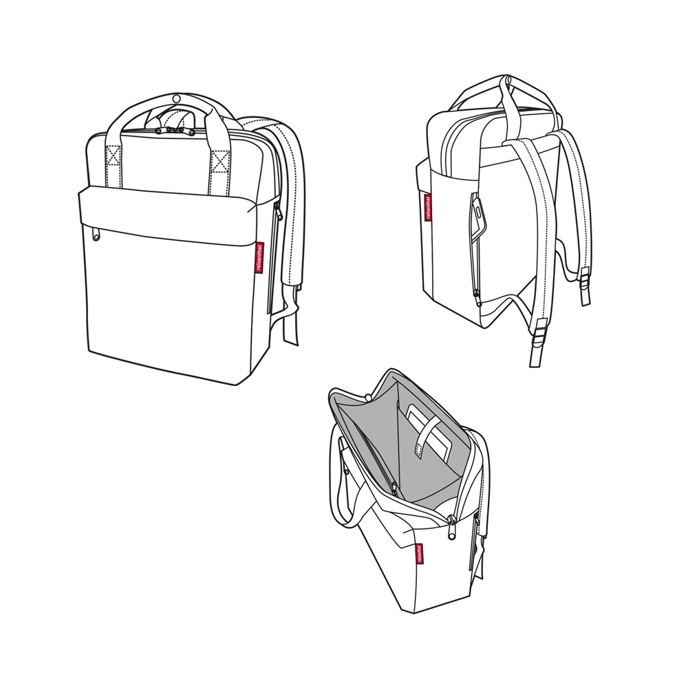 reisenthel - allday backpack m - twist silver reisenthel - allday backpack m - twist silver