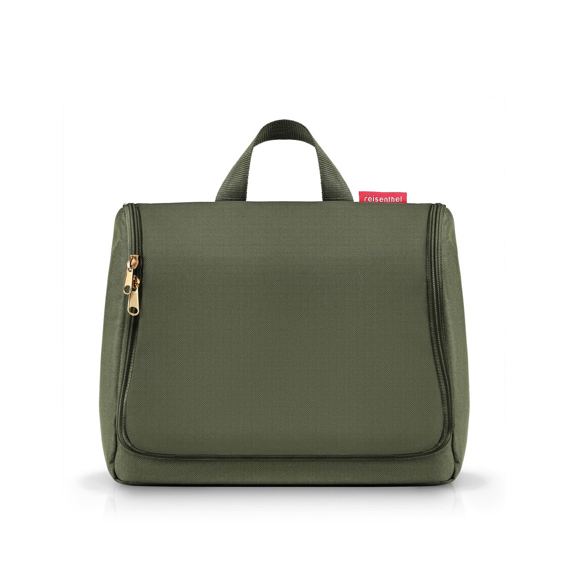 Olive green Reisenthel toiletry bag with handle