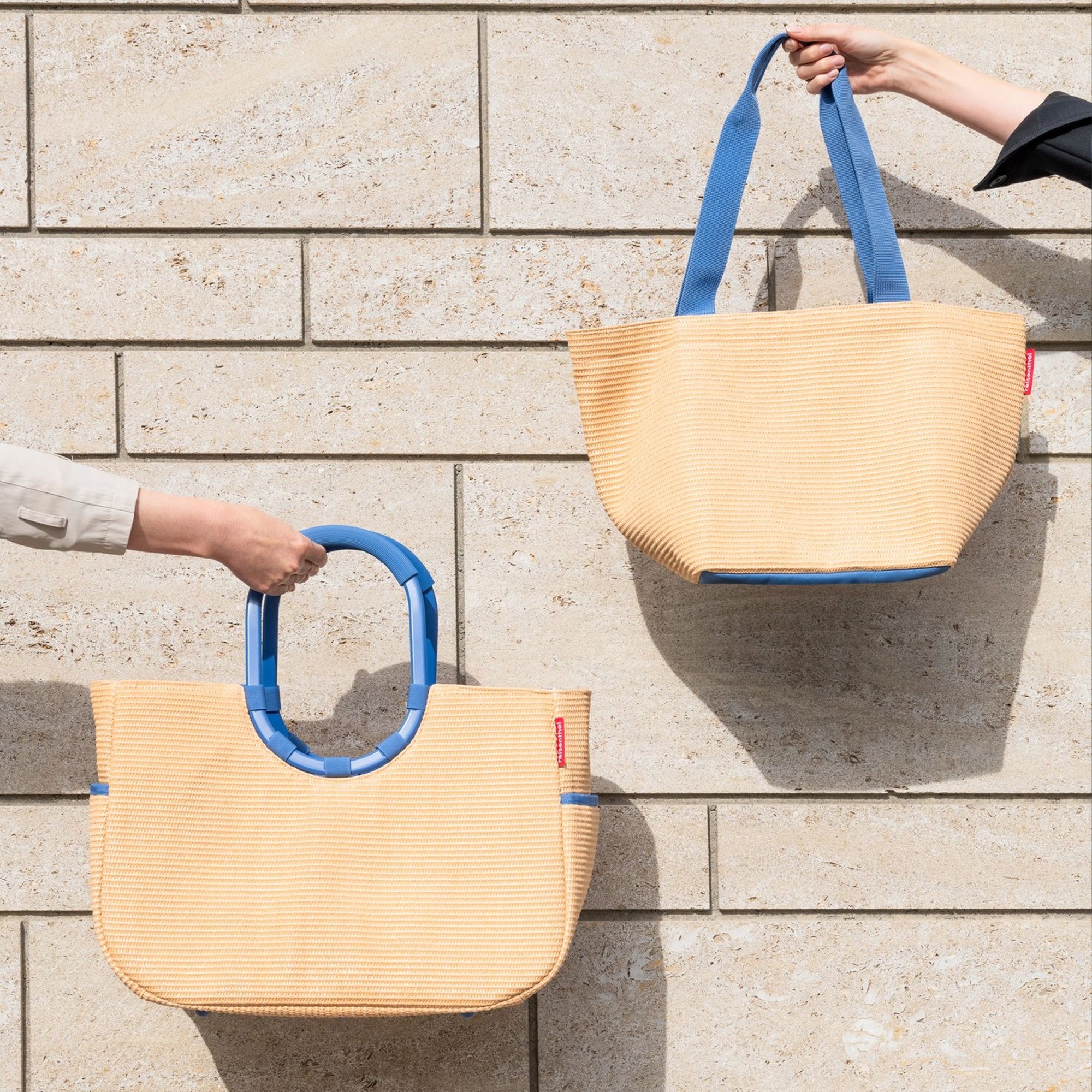 reisenthel - loopshopper L - frame raffia blue reisenthel - loopshopper L - frame raffia blue