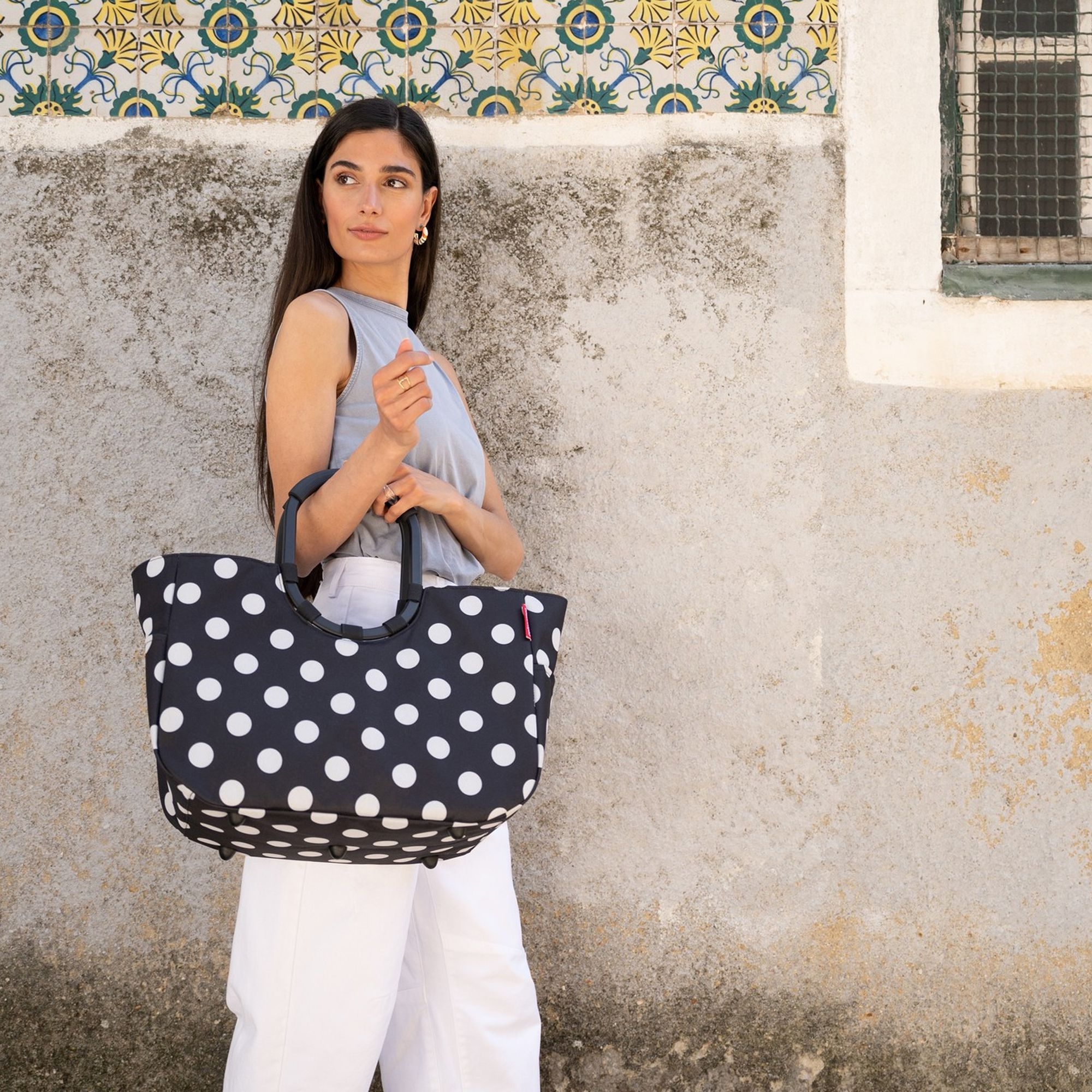 reisenthel - loopshopper L - frame dots white reisenthel - loopshopper L - frame dots white