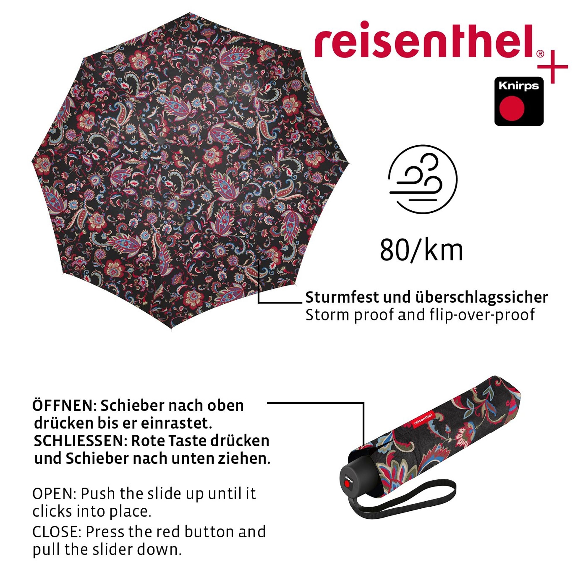 reisenthel - umbrella pocket classic - paisley black reisenthel - umbrella pocket classic - paisley black