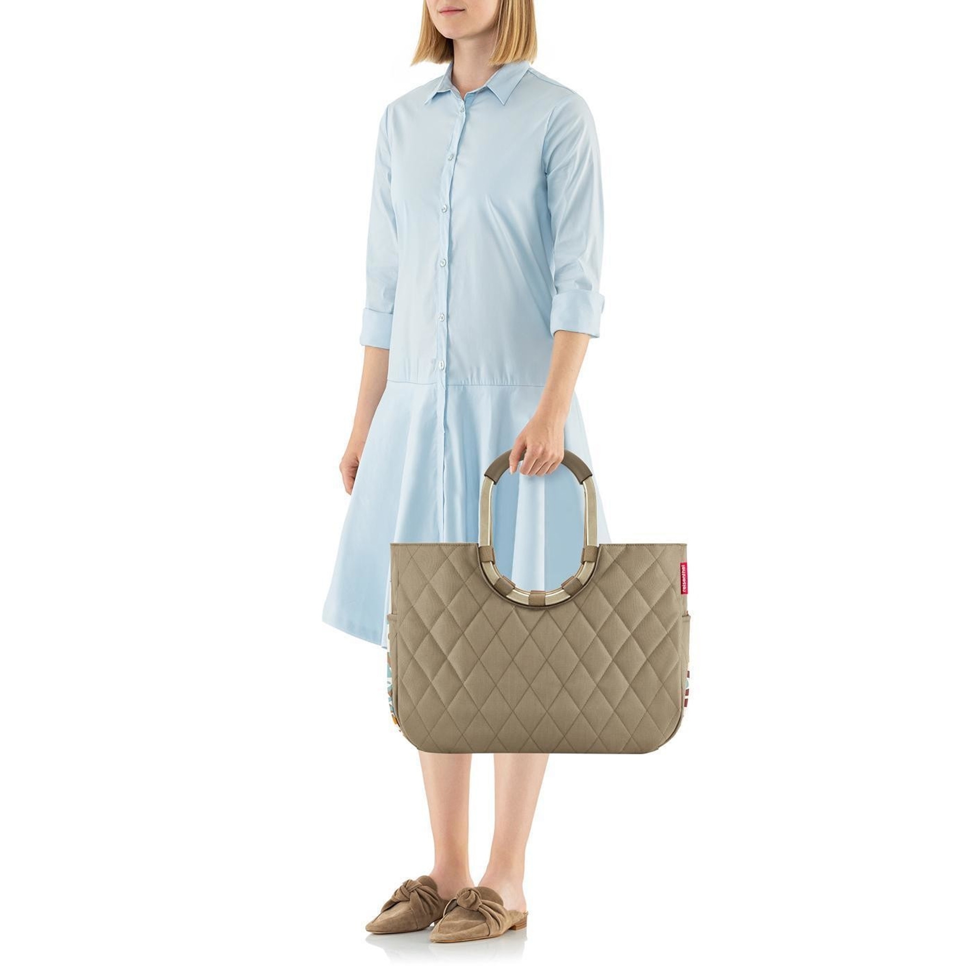 reisenthel - loopshopper L - frame rhombus olive reisenthel - loopshopper L - frame rhombus olive