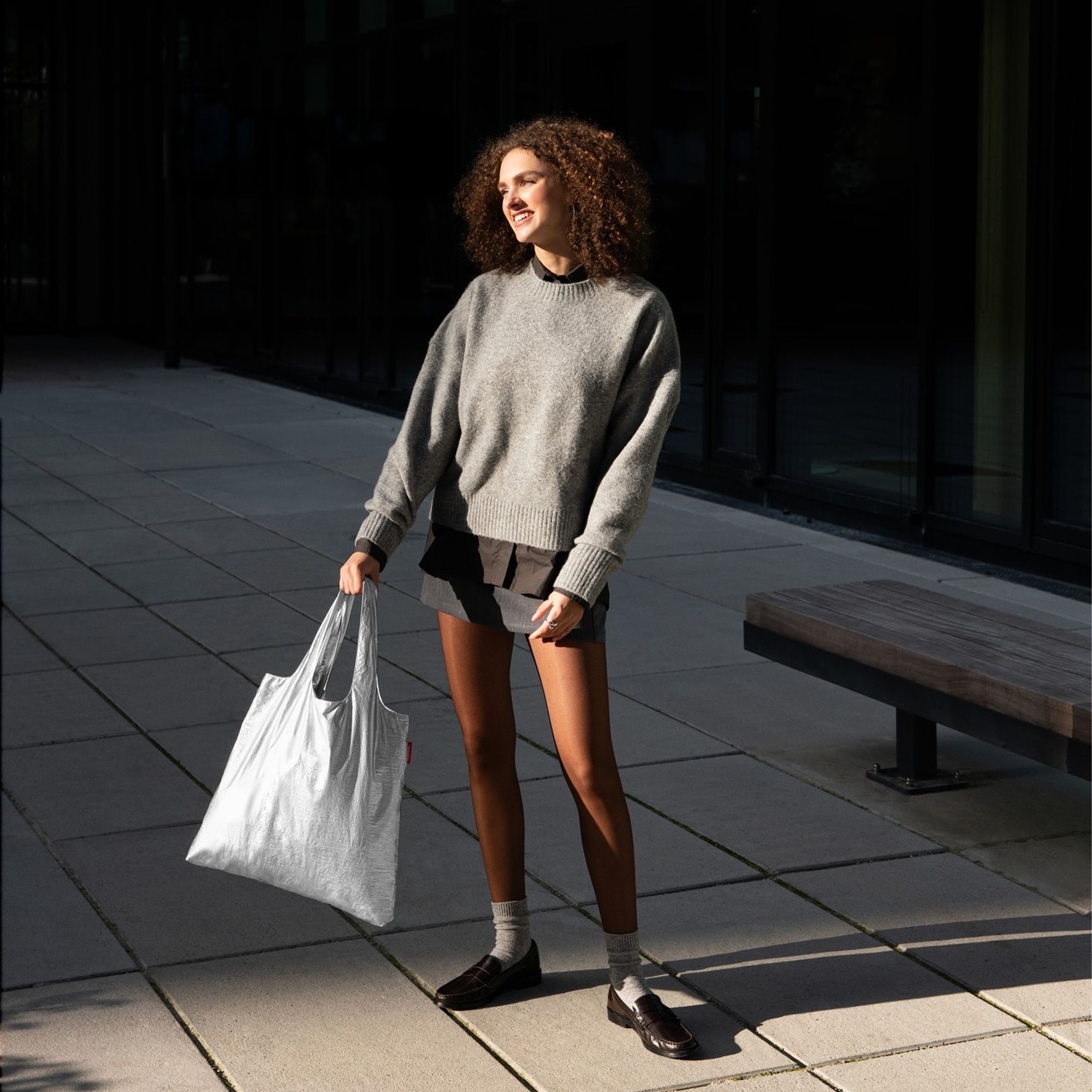 reisenthel - mini maxi shopper - metallic silver