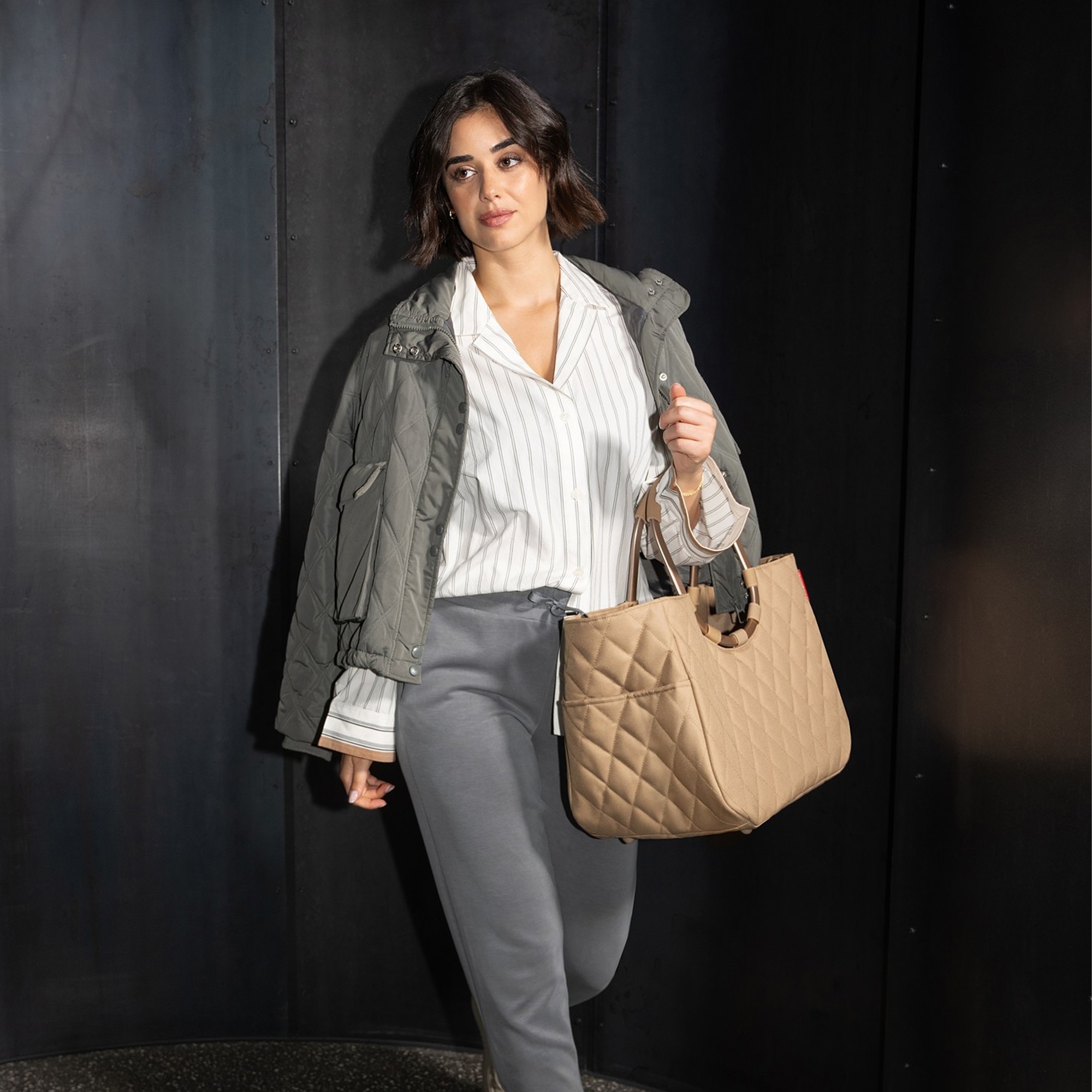 reisenthel - loopshopper L - frame rhombus ginger reisenthel - loopshopper L - frame rhombus ginger