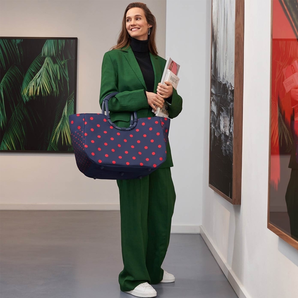 reisenthel - loopshopper L - frame mixed dots red reisenthel - loopshopper L - frame mixed dots red