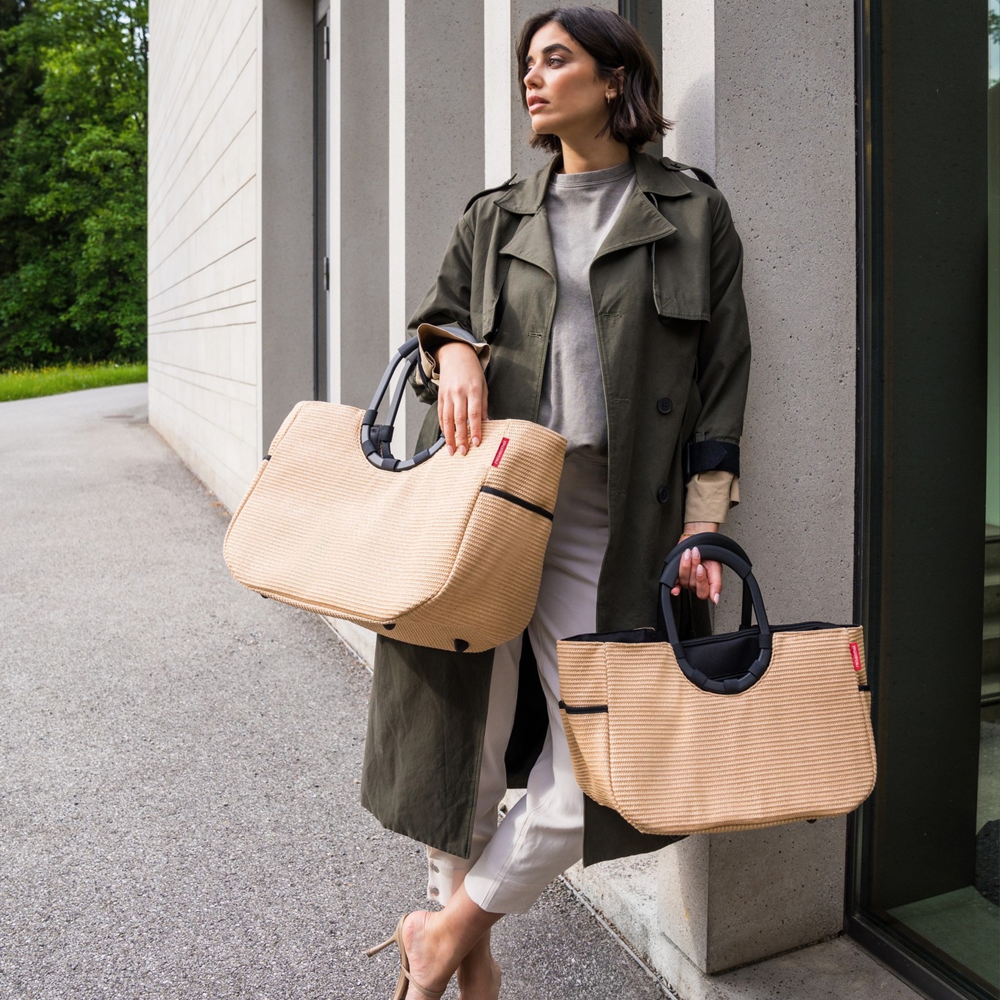 reisenthel - loopshopper L - frame raffia black