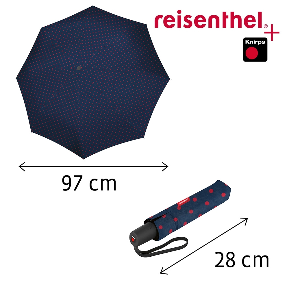 reisenthel - umbrella pocket duomatic - mixed dots red reisenthel - umbrella pocket duomatic - mixed dots red