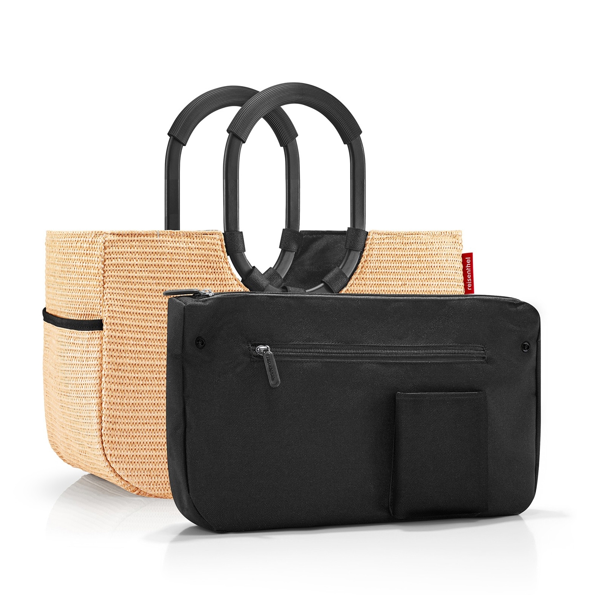 reisenthel - loopshopper M - frame raffia black reisenthel - loopshopper M - frame raffia black