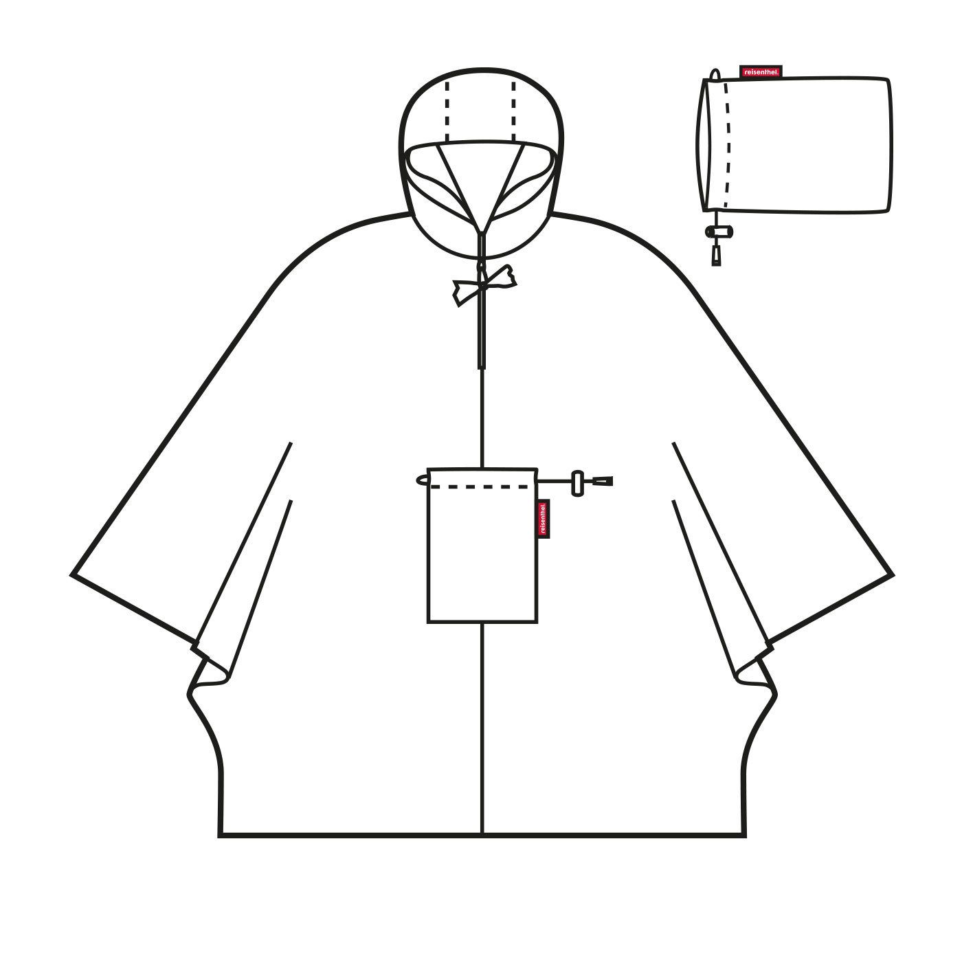 reisenthel - mini maxi poncho - mixed dots red reisenthel - mini maxi poncho - mixed dots red