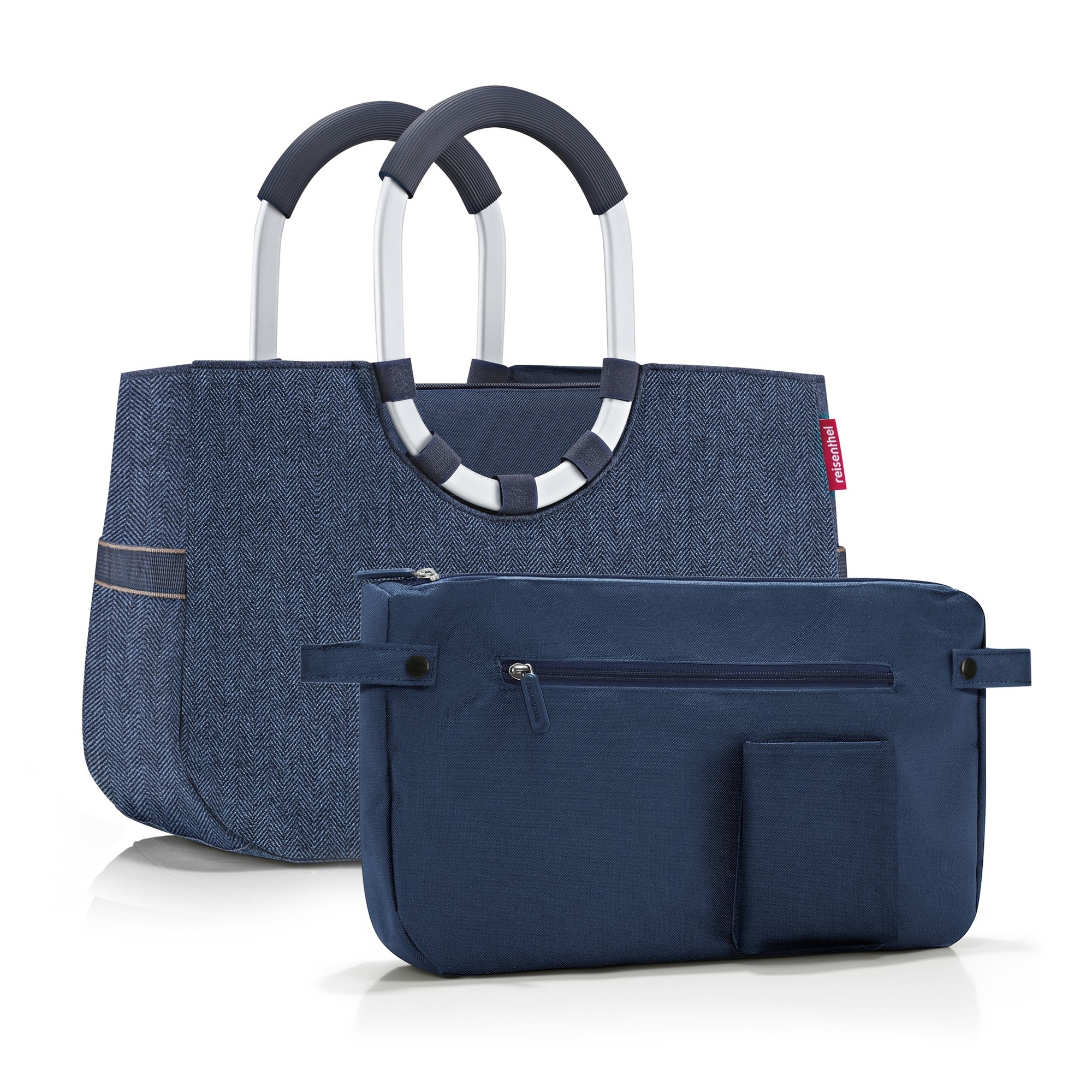 reisenthel - loopshopper M - herringbone dark blue reisenthel - loopshopper M - herringbone dark blue