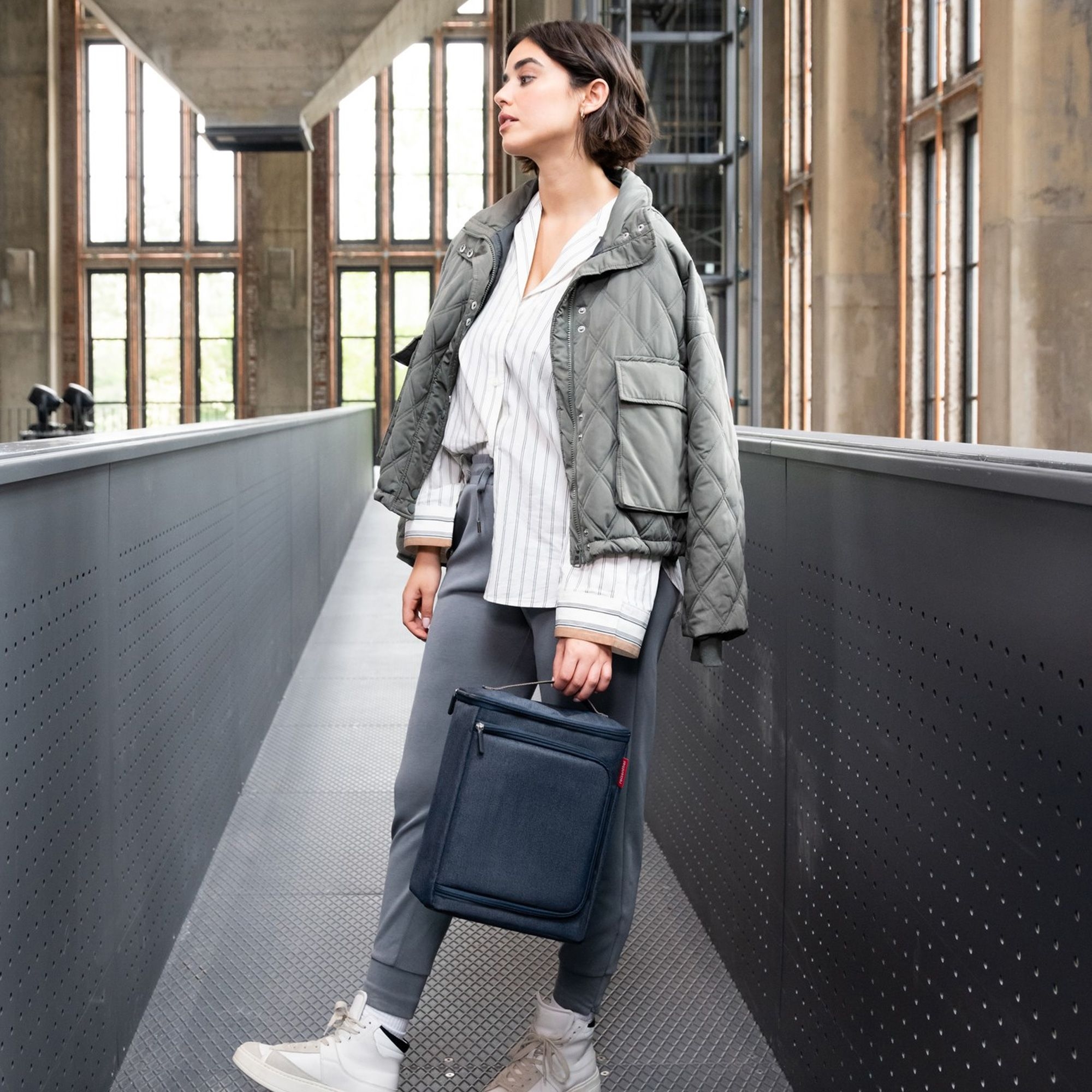 reisenthel - coolerbox - herringbone dark blue