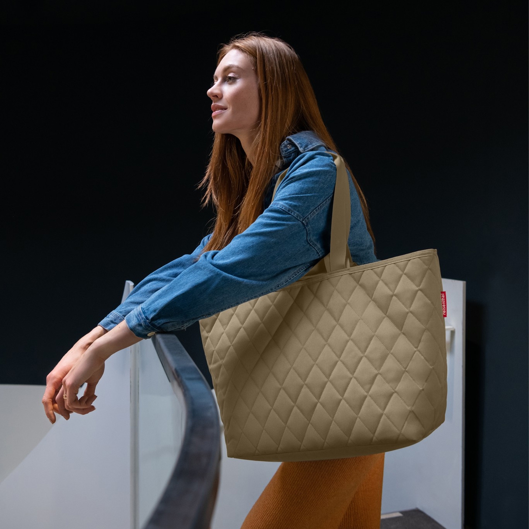 reisenthel - classic shopper L - rhombus olive reisenthel - classic shopper L - rhombus olive