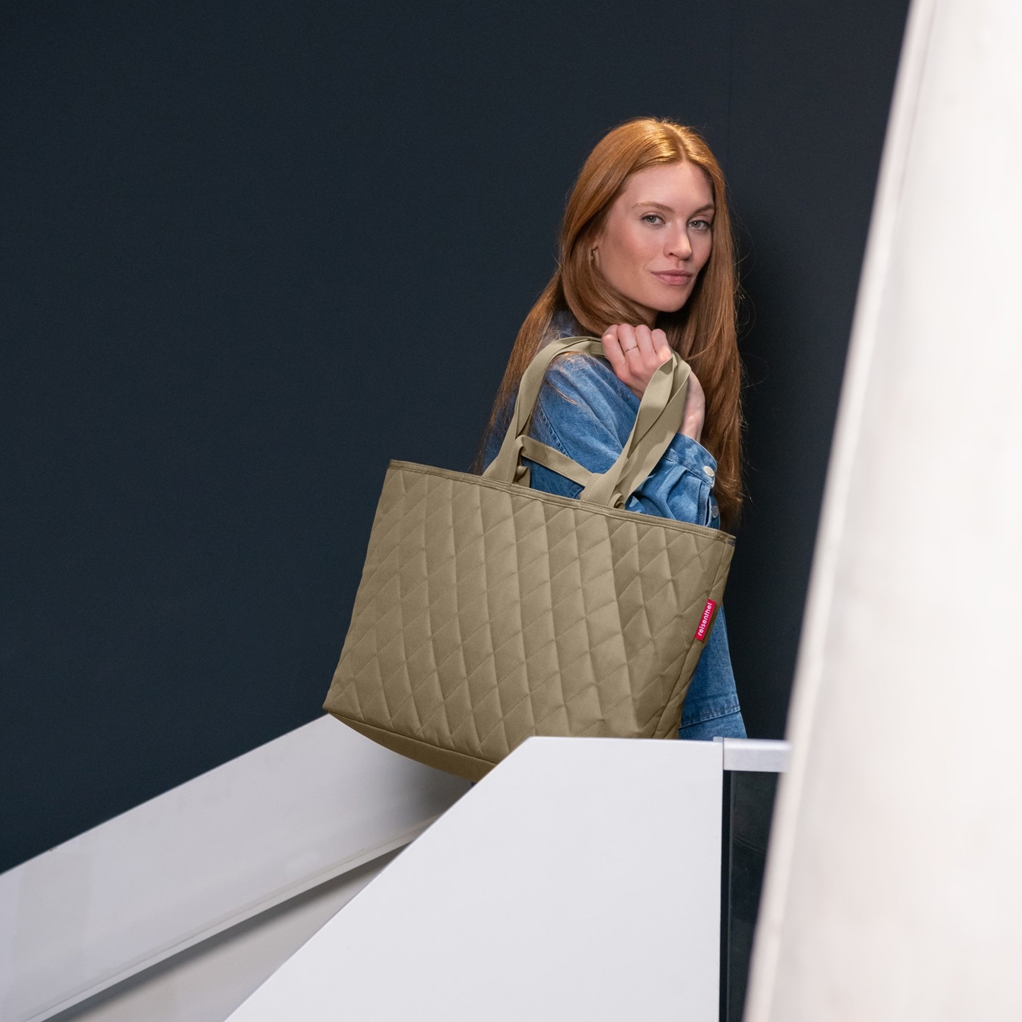 reisenthel - classic shopper L - rhombus olive reisenthel - classic shopper L - rhombus olive