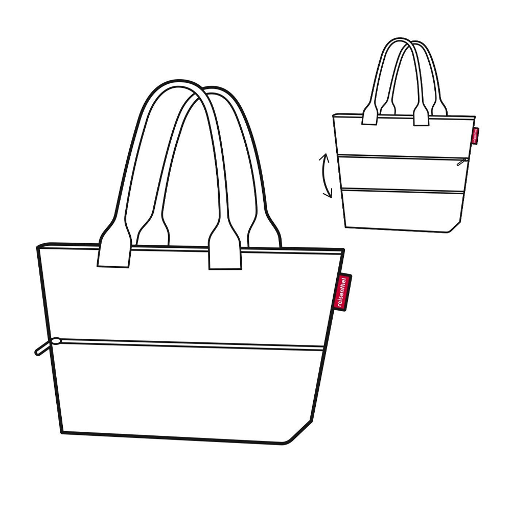 reisenthel - shopper e1 - twist silver