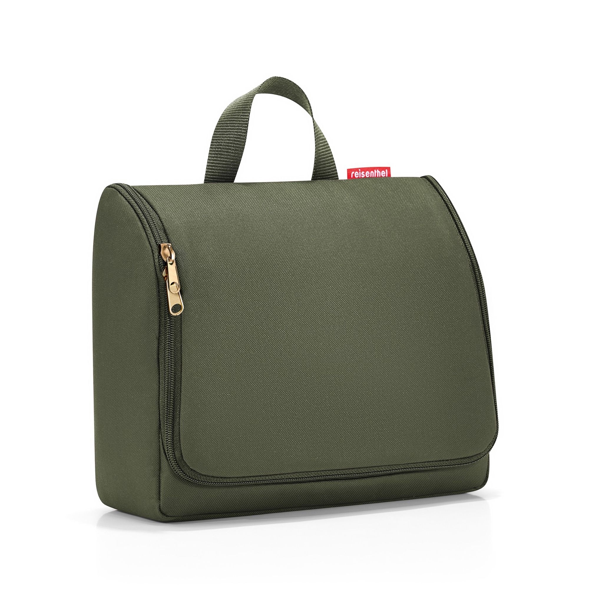 Olive green Reisenthel toiletry bag with handle