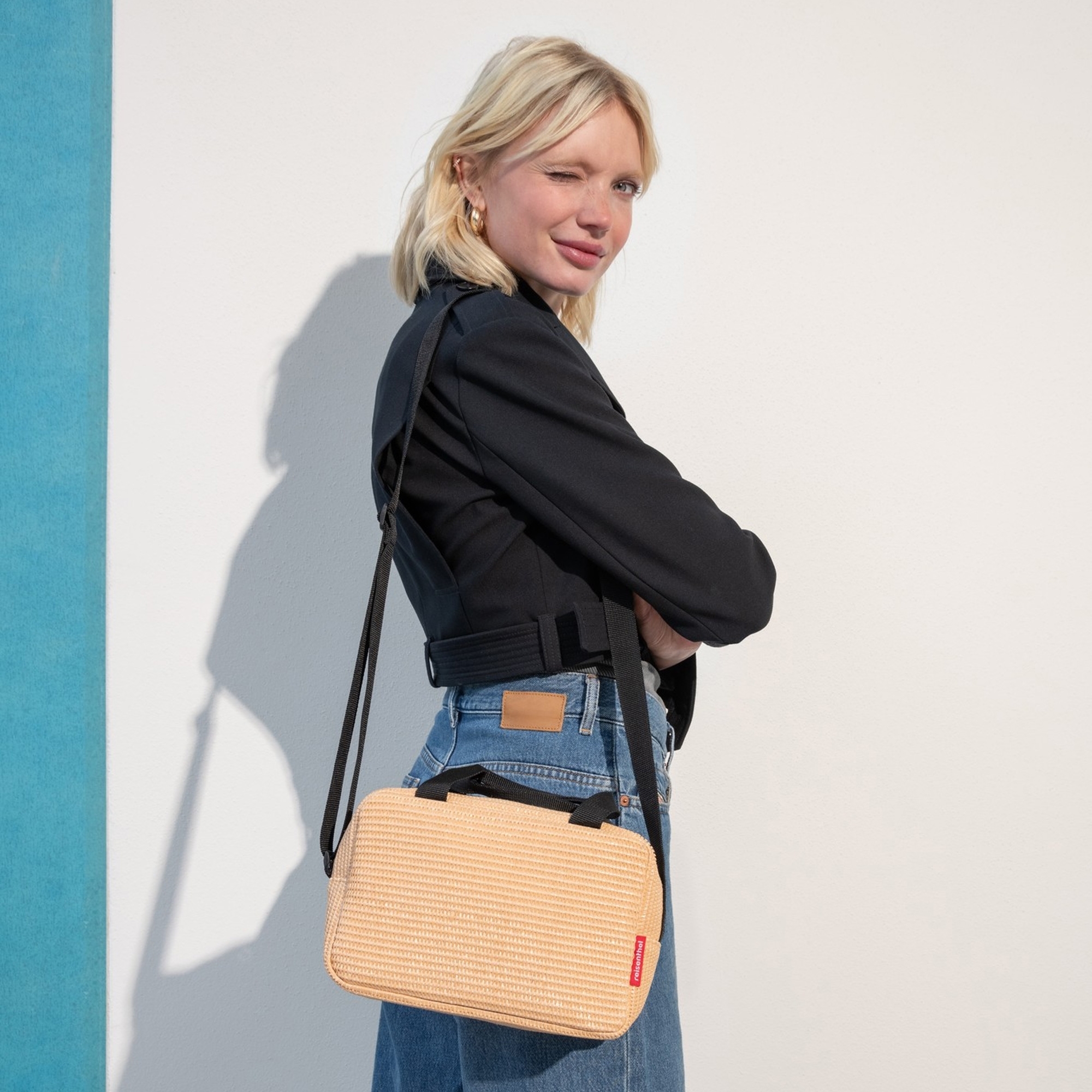 reisenthel - coolerbag to-go - raffia black