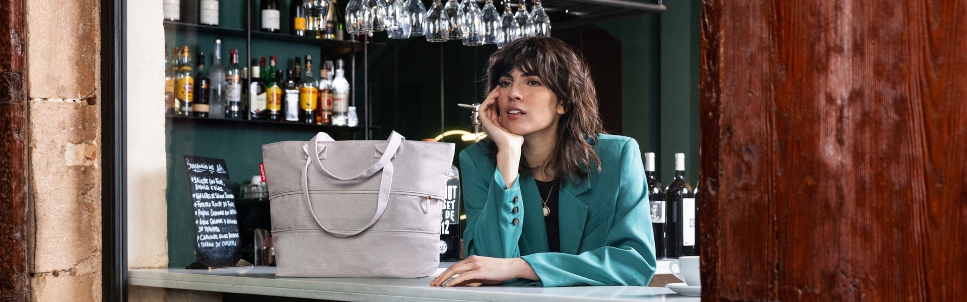 Reisenthel Shopping Shopper e1 herringbone grey RJ7074 Reisenthel Shopping Shopper e1 herringbone grey RJ7074
