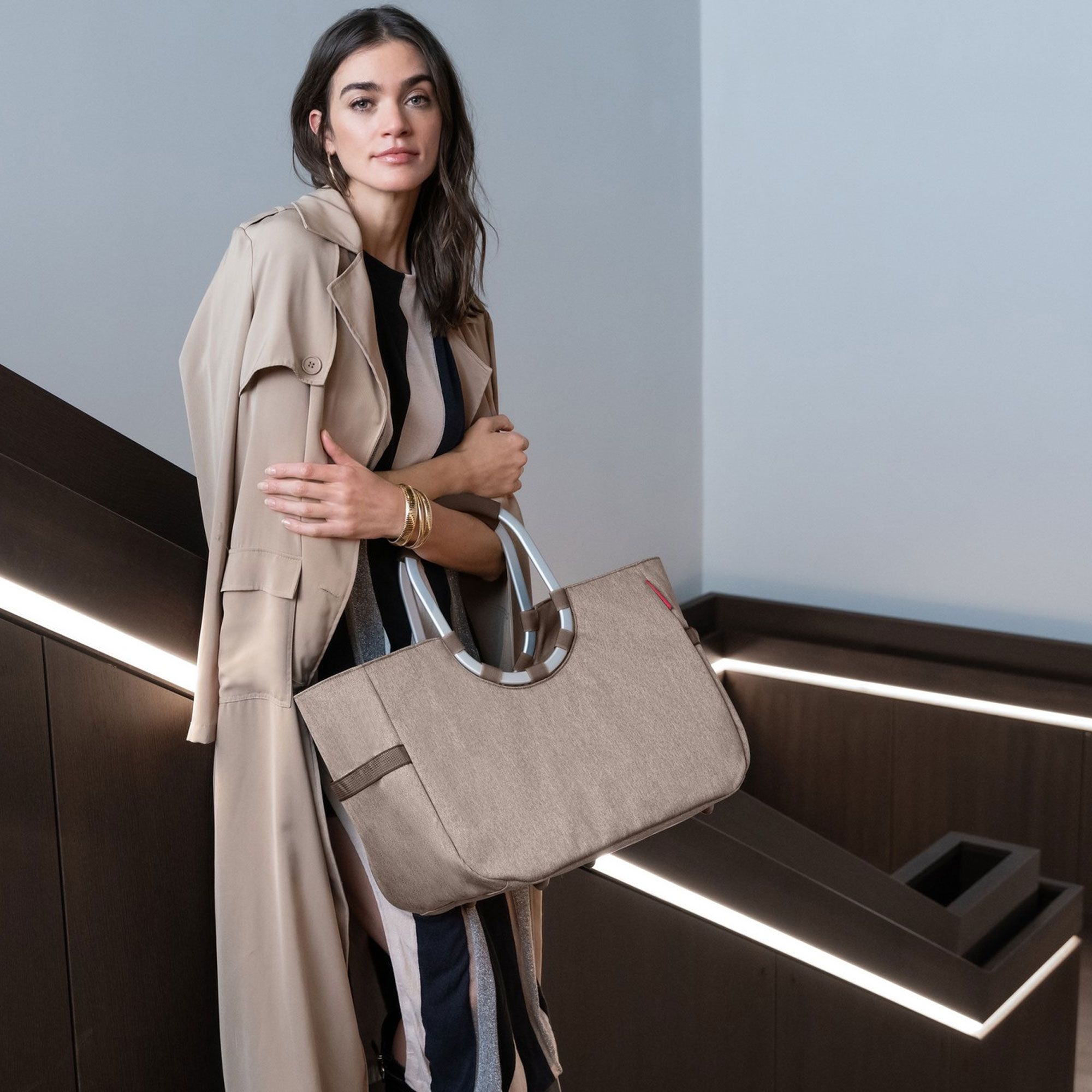 reisenthel - loopshopper L - herringbone mokka