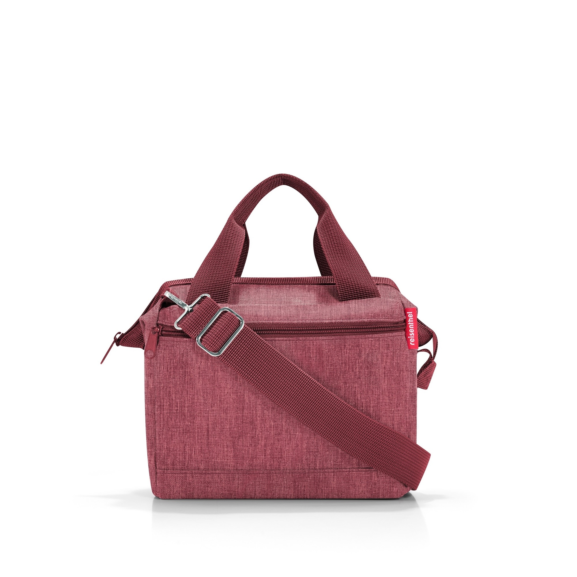 Bordeaux insulated lunch bag with carry and shoulder strap