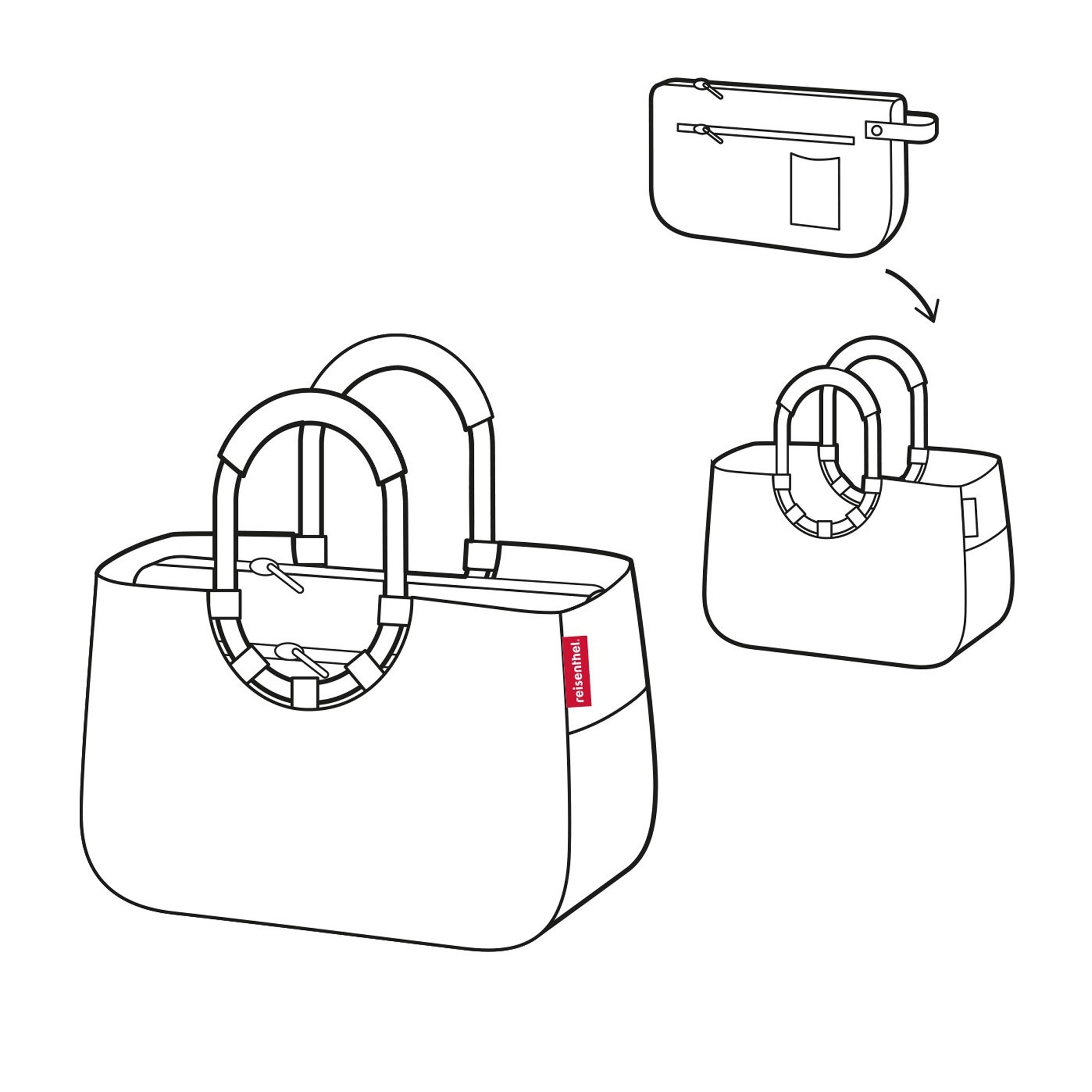 reisenthel - loopshopper M - frame twist silver reisenthel - loopshopper M - frame twist silver