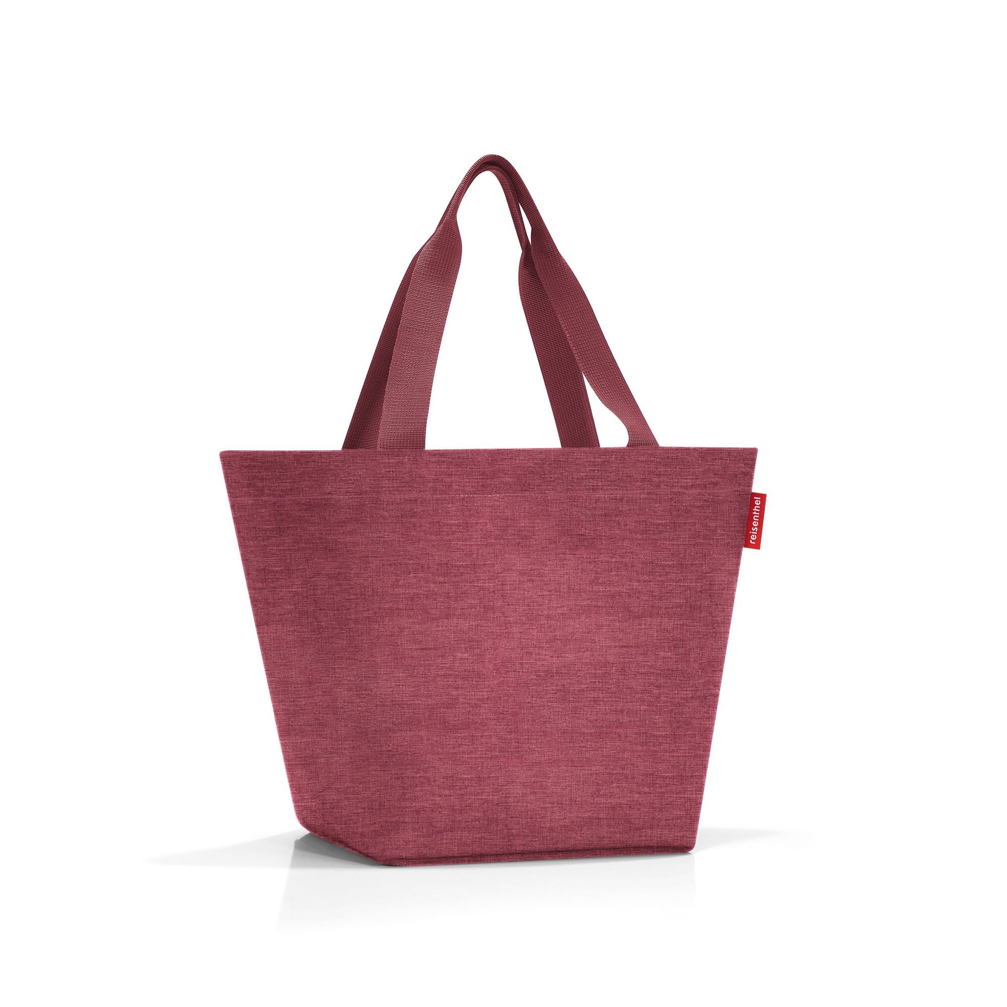 Burgundy fabric bag with two handles