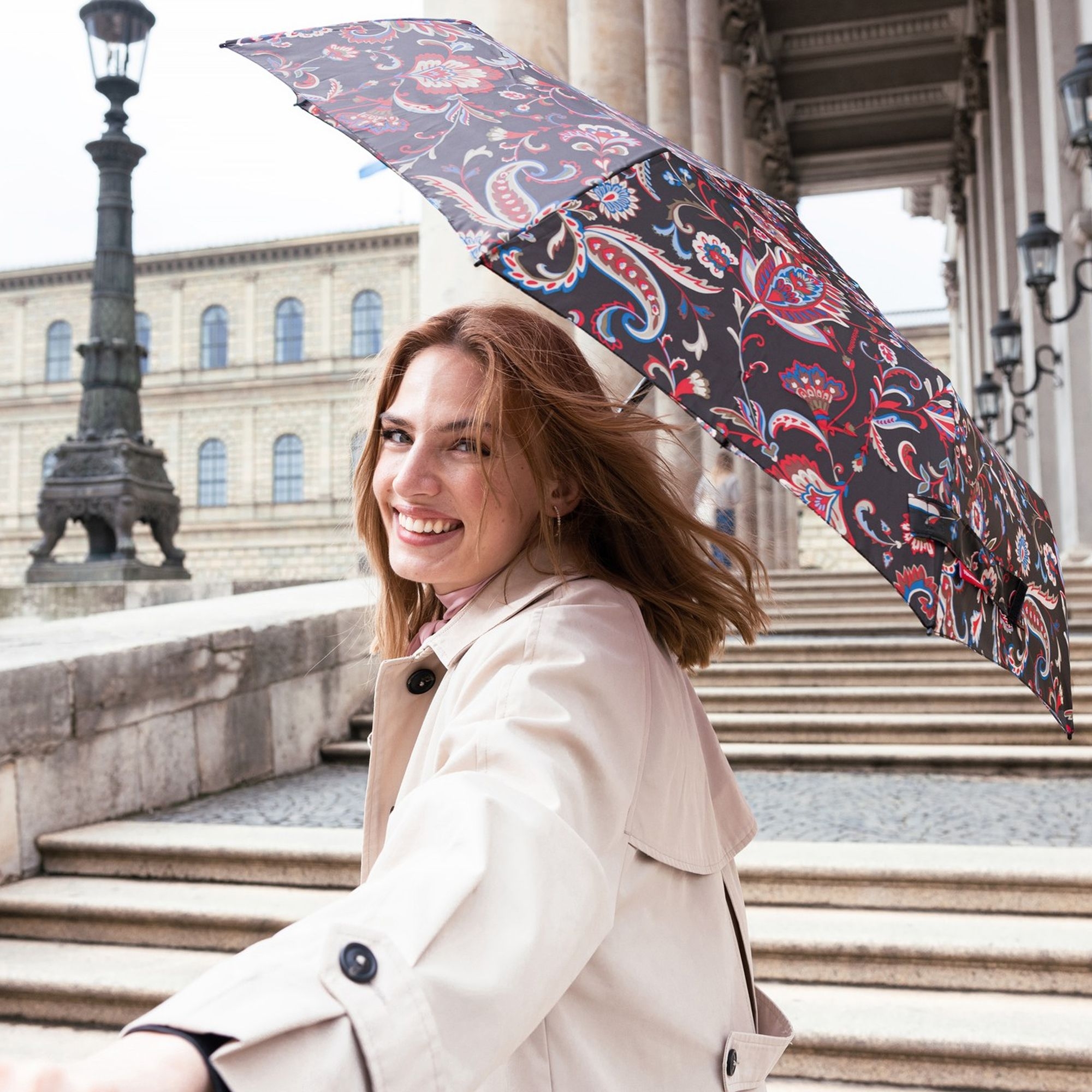 reisenthel - umbrella pocket duomatic - paisley black reisenthel - umbrella pocket duomatic - paisley black
